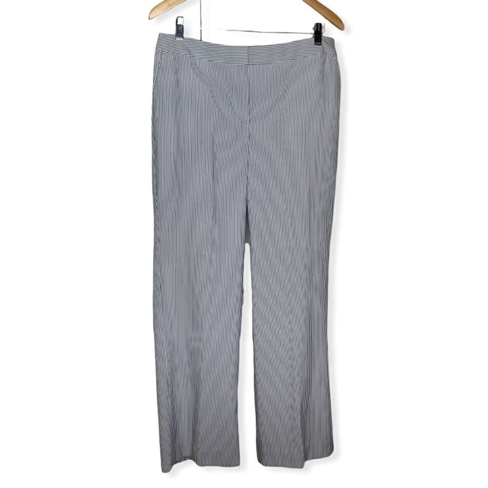 NINE West Navy Striped Dress Pants